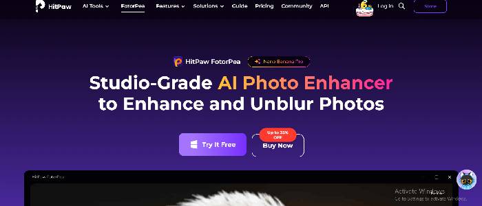 ۲. نرم‌افزار هیت‌پاو (HitPaw Photo Enhancer)؛ انتخاب حرفه‌ای‌ها